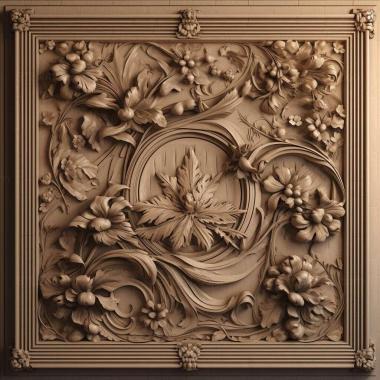 Patterns and decorations boiserie 1 3d model